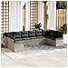 Set di divani da giardino da 10 pezzi con cuscini Grigio chiaro Polyrattan - Foto miniatura 2