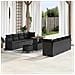 Set divani giardino cuscini  11 pezzi Nero Polyrattan Acacia, Divano giardino 2 posti con spazio di stoccaggio e cuscini  Nero Polyrattan, Set giardino con tavolo e cuscini  3 pezzi Nero Polyrattan Acacia - Foto miniatura 2