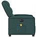 Poltrona Massaggiante Reclinabile Elettrica Verde Scuro Tessuto - Foto miniatura 6