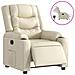 Poltrona Reclinabile Elettrica Crema in Similpelle - Foto miniatura 1