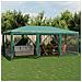 Tenda per Feste con 10 Pareti Laterali in Rete Verde 6x4 m HDPE - Foto miniatura 2