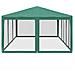 Tenda per Feste con 10 Pareti Laterali in Rete Verde 6x4 m HDPE - Foto miniatura 4