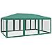 Tenda per Feste con 10 Pareti Laterali in Rete Verde 6x4 m HDPE - Foto miniatura 5