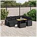 Set Divani da Giardino con Cuscini 8 pz Nero in Polyrattan - Foto miniatura 2
