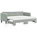 Divano Letto Estraibile Materassi Grigio Chiaro 80x200 Velluto - Foto miniatura 1