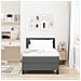 Letto a Molle con Materasso Grigio Scuro 90x200 cm Tessuto - Foto miniatura 5