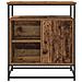 Credenza In Legno Invecchiato 69x35x80 cm Legno Ingegnerizzato e Acciaio - Foto miniatura 6