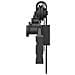 Kit di Binari per Porte Scorrevoli 213,5 cm Acciaio Nero - Foto miniatura 6