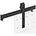 Kit di Binari per Porte Scorrevoli 213,5 cm Acciaio Nero - Foto miniatura 9