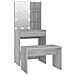 Set Tavolo da Toeletta con LED Grigio Sonoma Legno Multistrato - Foto miniatura 1