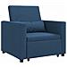 Divano Letto Singolo Blu 90 x 165 x 87 cm Tessuto - Foto miniatura 1
