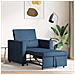 Divano Letto Singolo Blu 90 x 165 x 87 cm Tessuto - Foto miniatura 3