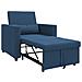 Divano Letto Singolo Blu 90 x 165 x 87 cm Tessuto - Foto miniatura 4