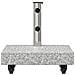 Base Ombrello con Ruote per Pali Ø38/48mm Grigio Granito 25 kg Rettangolare - Foto miniatura 5