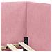 Cornice del letto ad angolo Rosa 100 cm x 200 cm Tessuto - Foto miniatura 8