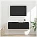 Mobile TV da parete Nero 60 x 31 x 29.5 cm Legno multistrato - Foto miniatura 2