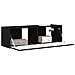Mobile TV da parete Nero 60 x 31 x 29.5 cm Legno multistrato - Foto miniatura 3