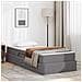 Letto con contenitore e materasso 2 pcs Grigio Pelle - Foto miniatura 2