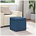 Pouf Blu 41 x 41 x 40 cm Tessuto e Legno Ingegnerizzato - Foto miniatura 3