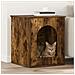 Casa per Gatti Rovere fumé 53 x 52 x 62 cm Legno multistrato - Foto miniatura 2