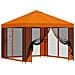 Gazebo da giardino con pareti laterali 3 x 3 m Arancione - Foto miniatura 1