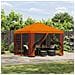 Gazebo da giardino con pareti laterali 3 x 3 m Arancione - Foto miniatura 2