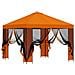 Gazebo da giardino con pareti laterali 3 x 3 m Arancione - Foto miniatura 4