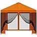 Gazebo da giardino con pareti laterali 3 x 3 m Arancione - Foto miniatura 5