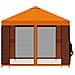 Gazebo da giardino con pareti laterali 3 x 3 m Arancione - Foto miniatura 6