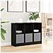 Credenza con cassetto Rovere Nero 88,5 x 27,5 x 63,5 cm - Foto miniatura 2