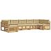 Set di divani da esterno con cuscino 7 pcs Bianco e Beige - Foto miniatura 1