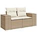 Set di divani 5 pz Beige e Bianco Crema - Foto miniatura 2