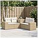 Set di divani 5 pz Beige e Bianco Crema - Foto miniatura 5