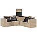 Set di divani 5 pz Beige e Bianco Crema - Foto miniatura 9