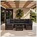 Set Divano da Giardino 7 pz Grigio polyrattan - Foto miniatura 9