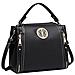 La Signorina Lulu Donne Borse Dellunit Di Elaborazione Di Cuoio Casuale Viaggi Signore Maniglia Superiore Spalla Crossbody Messenger Bag Medium Tote (nero)  - Foto miniatura 1