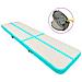 Tappetino Ginnastica Gonfiabile e Pompa 600x100x20cm PVC Verde - Foto miniatura 1