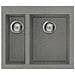 Serie Quadra 150 Lavello Standard 2 Vasche Dimensioni 59 x 50 cm Colore Titanio - Foto miniatura 1