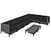 Set Divani Giardino 8 Pz Con Cuscini In Polyrattan Grigio Scuro - Foto miniatura 1
