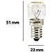 Lampadina Per Forno Alta Temperatura Attacco E14 15w Resistente A 300 °c, Trasparente - Foto miniatura 5