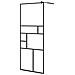 Parete Doccia Walk In Mensola Nera 80x195cm Vetro Esg Alluminio - Foto miniatura 3