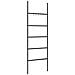 Scala Porta Asciugamani Con 5 Livelli Nera 58x175 Cm In Ferro - Foto miniatura 2