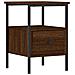 Comodino Rovere Marrone 34x35,5x50 Cm In Legno Multistrato - Foto miniatura 1