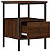 Comodino Rovere Marrone 34x35,5x50 Cm In Legno Multistrato - Foto miniatura 7