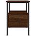 Comodino Rovere Marrone 34x35,5x50 Cm In Legno Multistrato - Foto miniatura 9