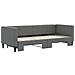Divano Letto Con Letto Estraibile Grigio Scuro 80x200 Tessuto - Foto miniatura 3