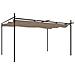 Pergola Con Tetto Retrattile Tortora 395x292x230 Cm - Foto miniatura 1