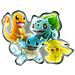 Lampada A Neon Da Muro Pikachu E Starters 53 Cm, Multicolore - Foto miniatura 1