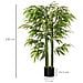 Pianta Finta Bambù In Vaso Realistico Con 780 Foglie Per Interno Ed Esterno 140cm - Foto miniatura 3