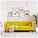 Divano Chesterfield Con Rinforzi 3 Posti Giallo In Velluto - Foto miniatura 3